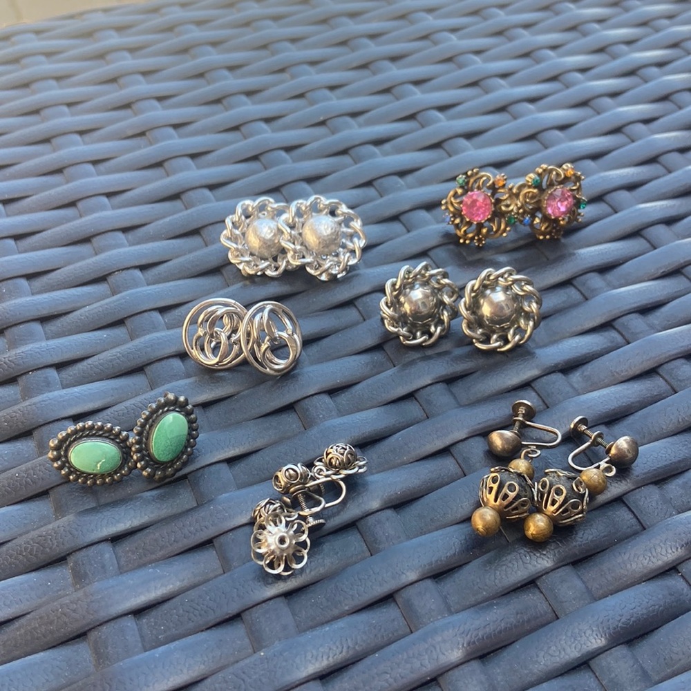 Vintage Clip on Earrings pearls circa 1960’s